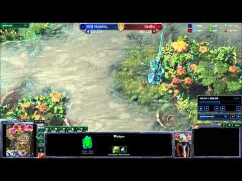 Starcraft 2 Hots Pro level 1vs1 EGInControl vs Destiny pvz
