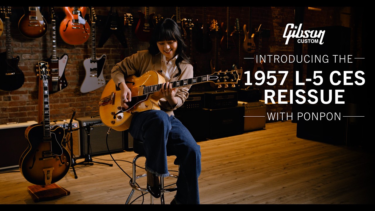 Ponpon introduces the Gibson Custom 1957 L-5 CES Reissue - YouTube