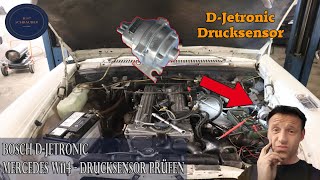 Sprawdzanie czujnika ciśnienia Bosch D-Jetronic - Mercedes W114 M110