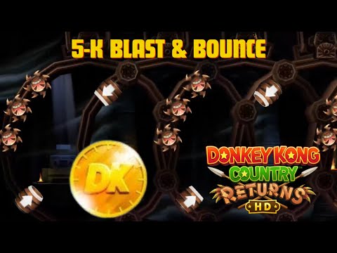 [Donkey Kong Country Returns HD] Time Trials 5-K Blast & Bounce Shiny Gold 100%