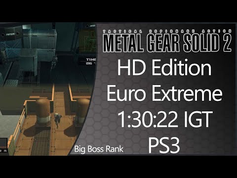 MGS2: HD Edition | PS3 | European Extreme | Any% | Big Boss Rank | 1:30:22 IGT