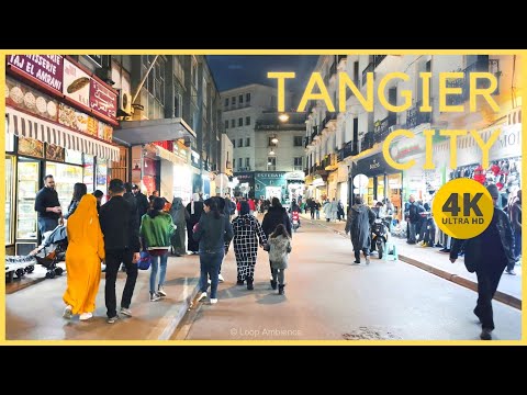 Tangier city walking tour 2024 - Morocco 4k UHD 🇲🇦