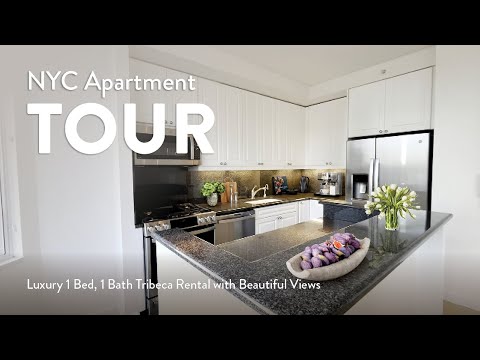 NYC Apartment Tour: Luxury 1 Bed, 1 Bath Tribeca Rental with Beautiful Views (Barclay Tower, J-Line)
