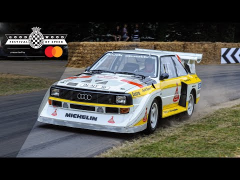 Michele Mouton hurls Group B Audi Quattro S2 up Goodwood hill