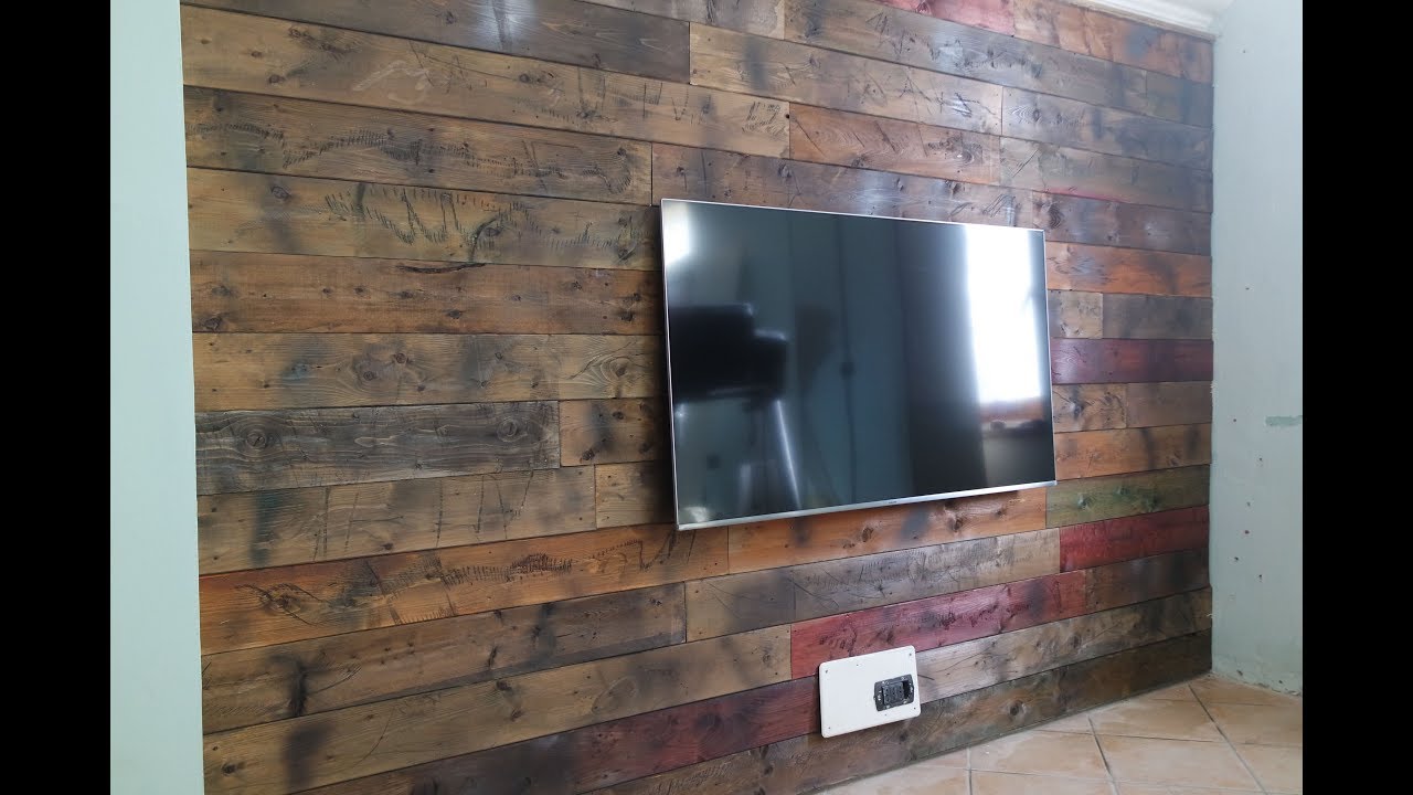 pallet wall parete in legno stile antico spendendo 45€