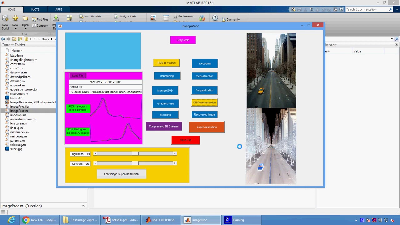 Fast Image Super Resolution via Local Adaptive Gradient Field Sharpening Transform in Matlab