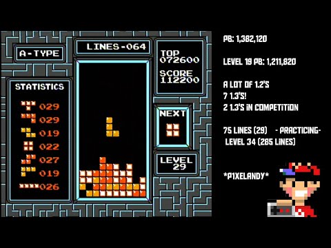 NES Tetris - 111 Lines on Killscreen