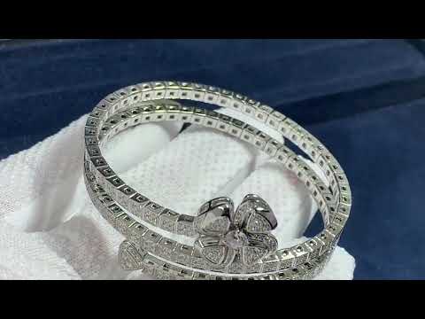 Bvlgari Fiorever 18K White Gold 3 04 Carats Diamonds Bracelet 354602