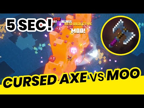 Cursed Axe vs COW Boss - 5 Seconds Quickest Kill!! | Minecraft Dungeons
