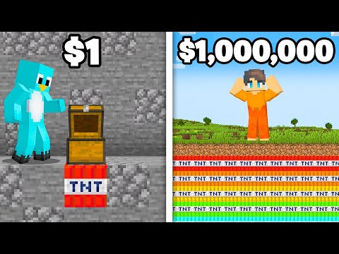 Milo vs Chip: CRAZY $1 vs $1,000,000 PRANKS in Minecraft!
