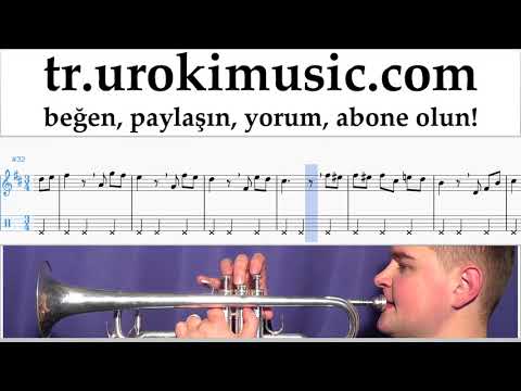 Trompet dersleri Beethoven - Für Elise Notalar Eğitim Bölüm#2 um-b723