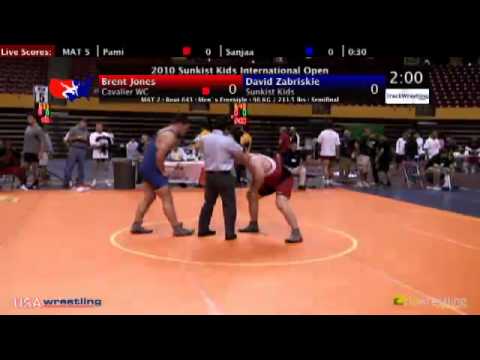 Sunkist Open - Freestyle - 96kg Semifinals - Brent Jones vs. David Zabriskie