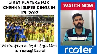 IPL CSK Team 2019: 3 key players for Chennai Super Kings in IPL 2019
