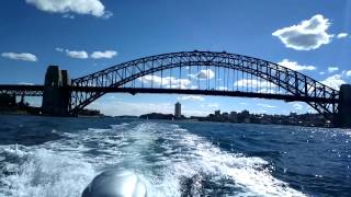 Boating in Sydney Harbour - under the bridge