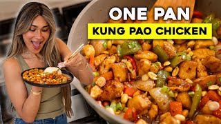 LOW CARB KUNG PAO CHICKEN! 26g Protein, 9g Carbs! Easy One Pan Meal