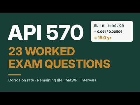 Video: API 570 Exam Prep: 23 Worked Questions, Fully Explained