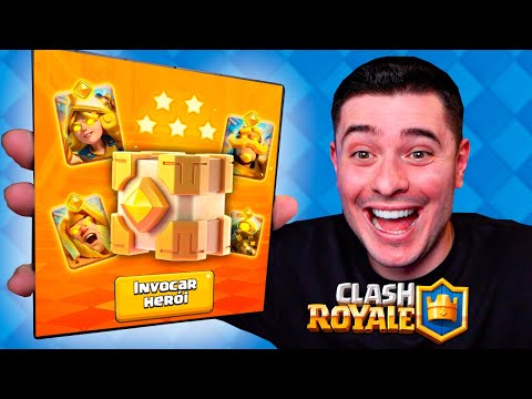 ABRI MEU PRIMEIRO BAÚ DE HEROI NO CLASH ROYALE!