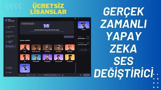 YAPAY ZEKA İLE GERÇEK ZAMANLI SES DEĞİŞTİRME/TAKLİT ETME - ÜCRETSİZ LİSANSLAR