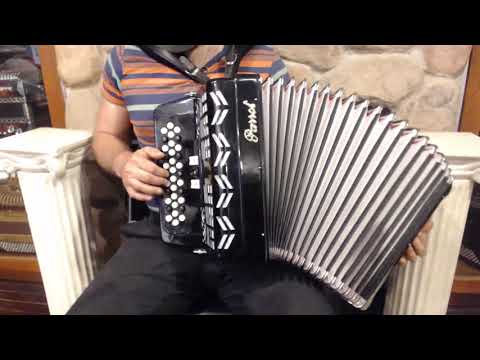 PARHAWGCF12BK - Black Parrot Hawk Diatonic Button Accordion 3 Switch GCF Sol MM 34 12 $499