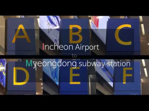 Aeroporto internacional de Incheon para a estação Myeongdong