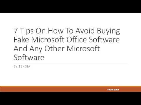 7 Tips On How To Avoid Buying Fake Microsoft Office Software  – Tekgia