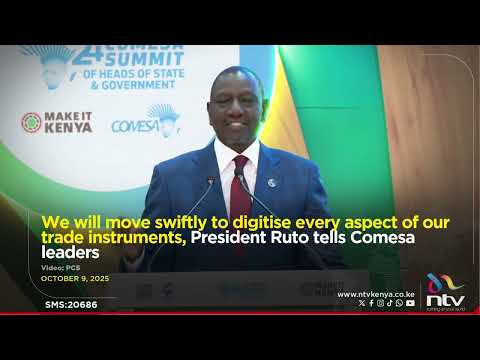 We will move swiftly to digitise every aspect of our trade instruments, Ruto tells Comesa leaders