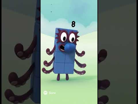 Numberblocks 8 blueberry inflation #numberblocks #blueberry #shorts