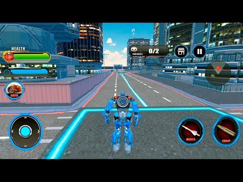 Flying Robot Bike Police Robot Transformation Wars Android Gameplay