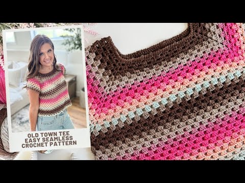 Old Town Tee - Top-Down Seamless Crochet Top Pattern