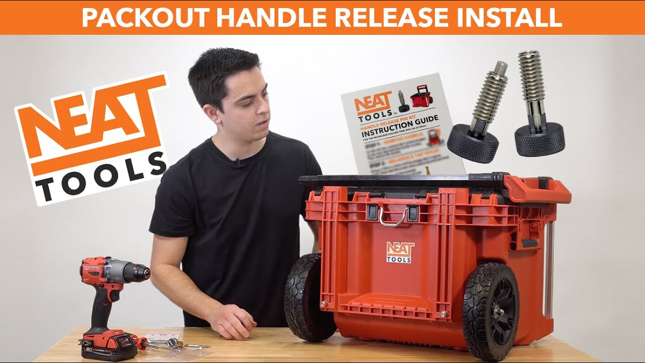 (OLD) Milwaukee PACKOUT Handle Release Pins Kit Mod from Neat Tools (Rolling Toolbox 48-22-8426)