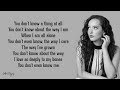 Faouzia - YOU DON'T EVEN KNOW ME (Lyrics) Faouzia - YOU DON'T EVEN KNOW ME (Lyrics)