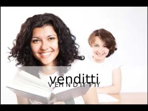 How to pronounce venditti / How to say venditti