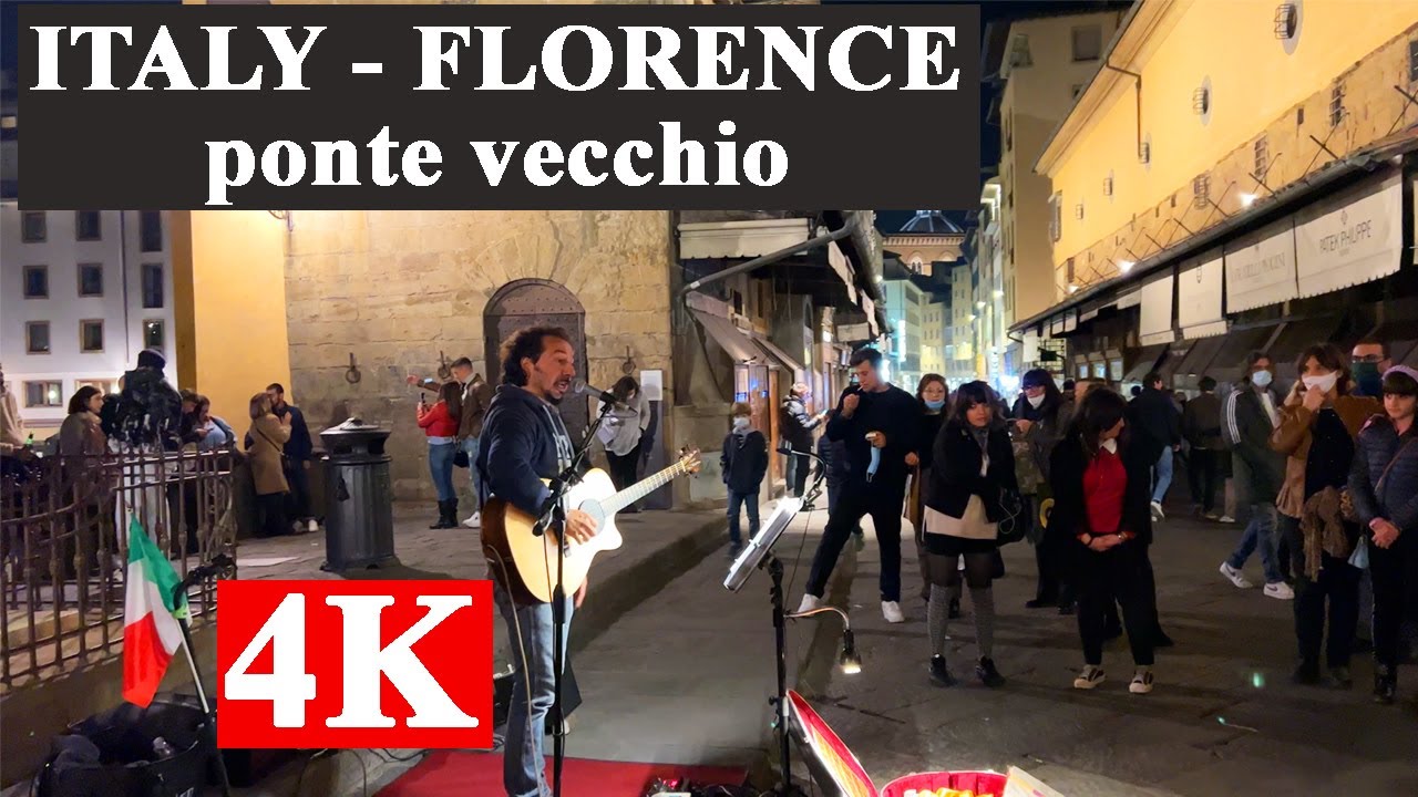 Immersive street-level walking tour through Florence Ponte Vecchio, Italy  , showcasing authentic urban landscapes, local architecture, and the vibrant atmosphere of the city's neighborhoods