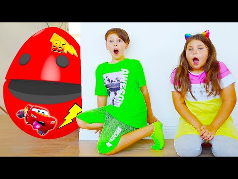 Giant Egg Surprise with Toys + more funny Stories for Kids with Adriana and Ali