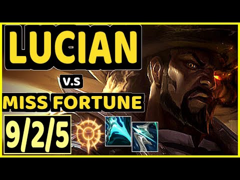 LUCIAN vs MISS FORTUNE - 9/2/5 KDA BOTTOM ADC GAMEPLAY - KR Ranked GRANDMASTER