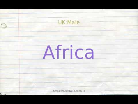 How to pronounce africa