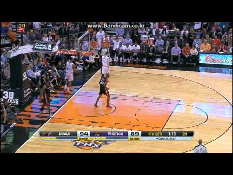LeBron James' Steal and power slam vs Suns (2014.02.11)