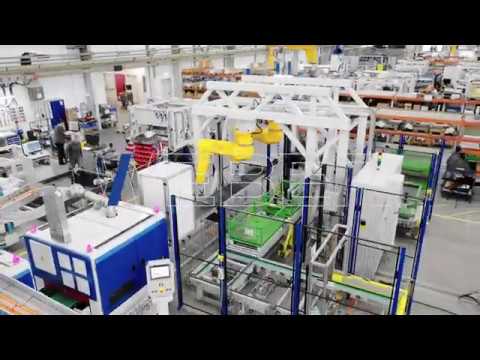 WEBER Handlingsystem zur Entladung eines Transportbandes mit automatischer Zu- und Abführlösung