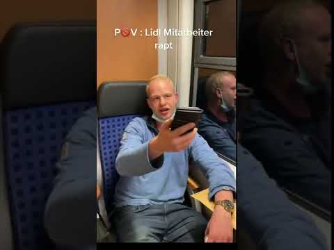 Lidl Mitarbeiter rappt im zug #lidl #rapper #zug