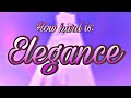 How hard is: Elegance