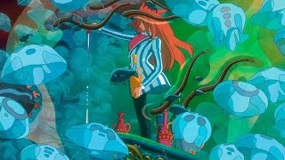 Ponyo little goldfish, uses her wizard Father's magic and transforms herself into a little girl .