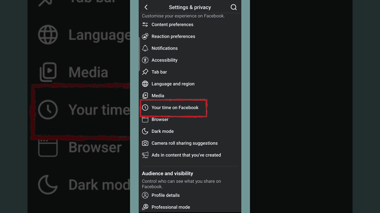 Facebook Time Management settings | Facebook Tips #shorts