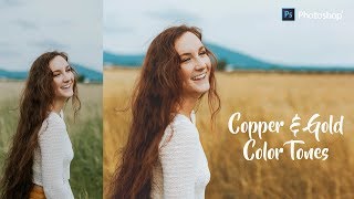 Copper and Gold Color Grading Effect in Photoshop - Autumn Tones Look Tutorial