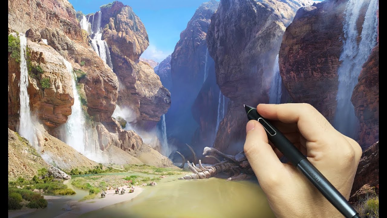 Matte Painting time lapse under 10 minutes by Marc Brunet