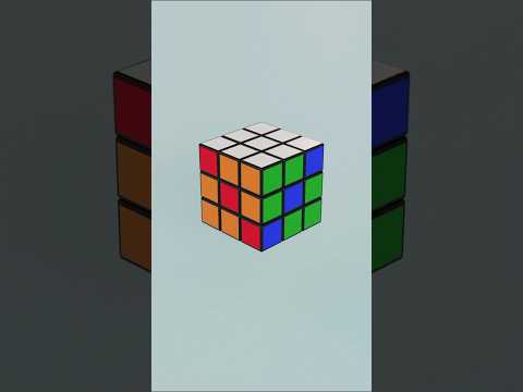 Zig Zag pattern in 3x3 Rubik's cube || Animation || #shorts #blender