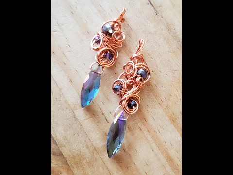 Free Form Fingerswirl Pendant with Drop Beads - Cheryl St.Pierre of Majestic Wire Artworks