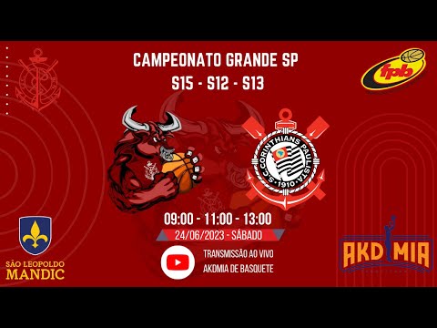 Regatas x Corinthians: Campeonato Grande SP 2023 de Basquete, Sub15, S12 e S13