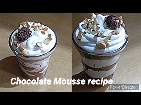 Chocolate mousse recipe l Chocolate mousse recipe with whipped cream l Whipped cream dessert recipe