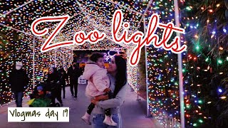 Zoo Lights With Mila! | Vlogmas day 19