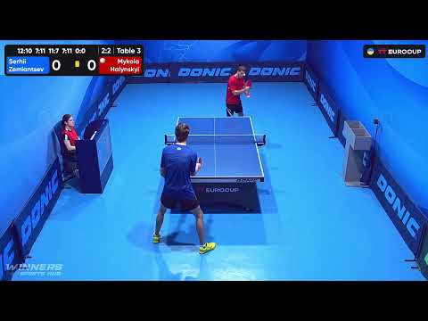 18:00 Serhii Zemiantsev  - Mykola Halynskyi 12.08.2023 TT Euro.Cup Ukraine Star. TABLE 3